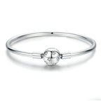 S925 Sterling Silver Star Bracelet DIY Beaded Bracelet, 17cm, 19cm 17cm