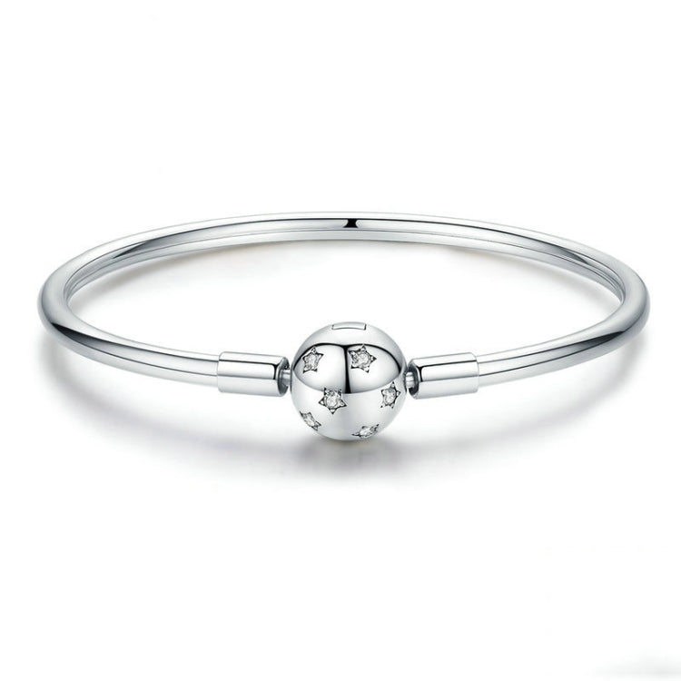 S925 Sterling Silver Star Bracelet DIY Beaded Bracelet, 17cm, 19cm 17cm