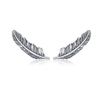 Retro Feather Earrings Sterling Silver Girls Earrings, SCE865 – Durable Build, Easy to Use SCE865