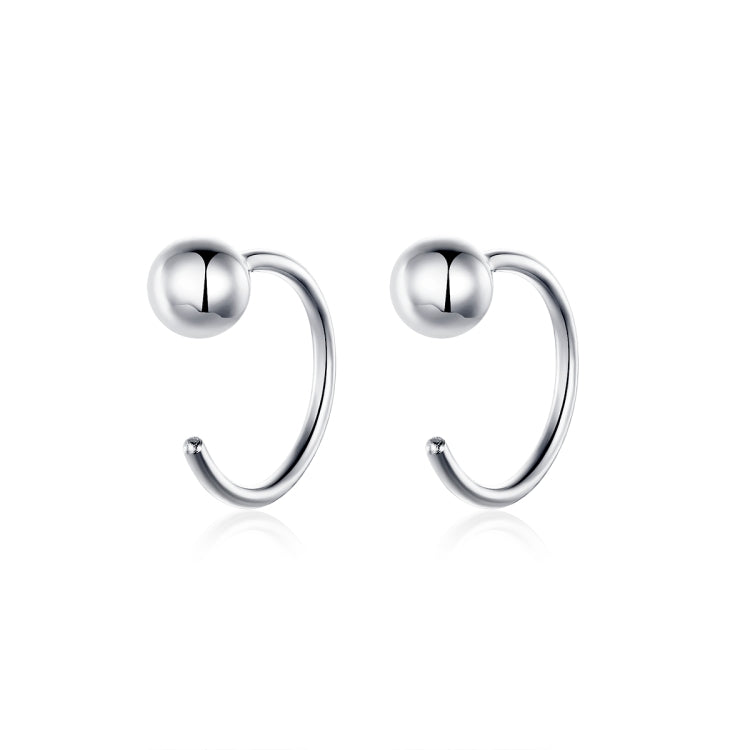 Sterling Silver Earrings Simple Platinum-plated Earrings Temperament Small Ball Earrings, SCE782-A SCE782-A