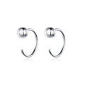 Sterling Silver Earrings Simple Platinum-plated Earrings Temperament Small Ball Earrings, SCE782-A SCE782-A