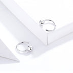 Sterling Silver Earrings Simple Platinum-plated Earrings Temperament Small Ball Earrings, SCE782-A