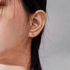 Sterling Silver Earrings Simple Platinum-plated Earrings Temperament Small Ball Earrings, SCE782-A