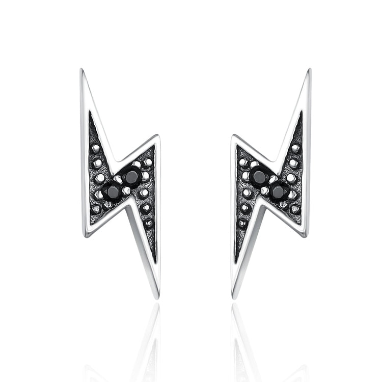S925 Sterling Silver Stud Earrings Lightning Lady Diamond Earring, SCE156 SCE156