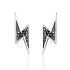 S925 Sterling Silver Stud Earrings Lightning Lady Diamond Earring, SCE156 SCE156