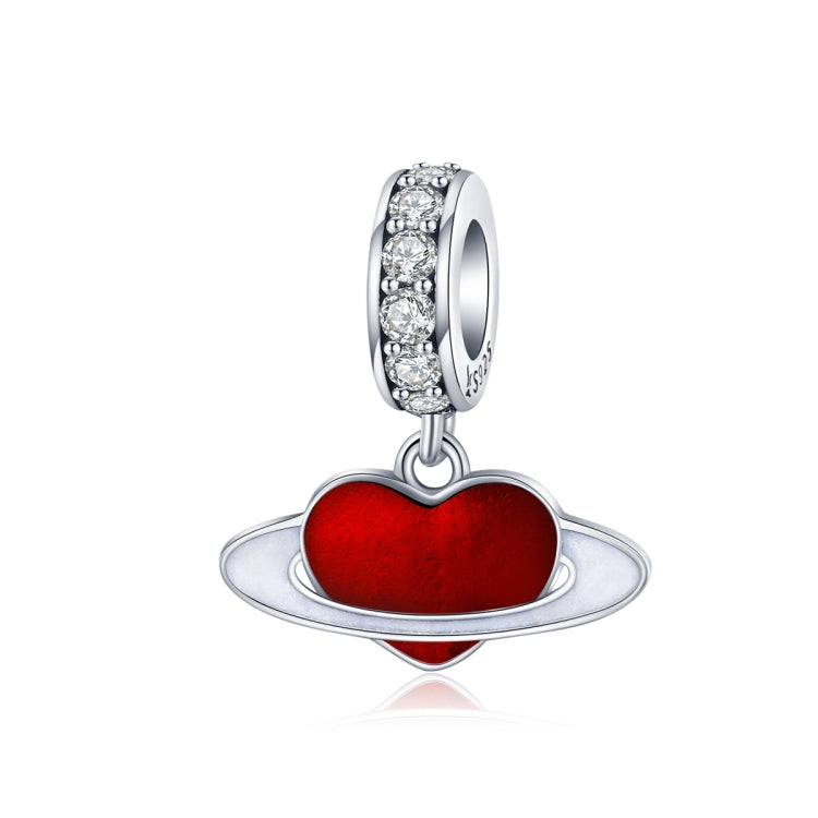 S925 Sterling Silver Pendant Red Love Planet DIY Bracelet Jewelry Accessories Default Title
