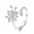 S925 Sterling Silver Ladies Ring Dandelion Love Diamond Ring Default Title