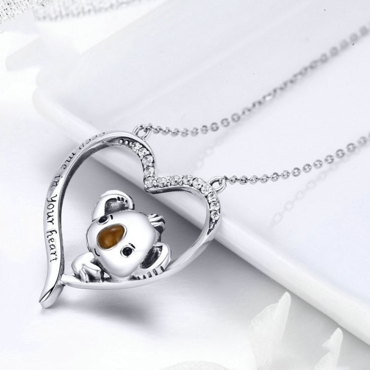 Cute Koala S925 Sterling Silver Lady Necklace, SCN256