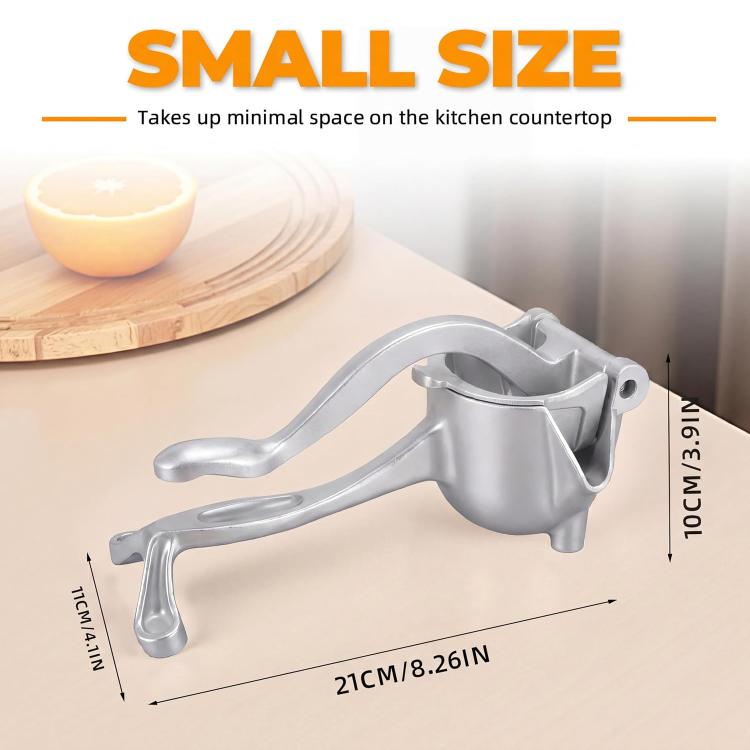 LsCook Aluminum Detachable Manual Juicer Lemon Watermelon Orange Fruit Juicer, Silver