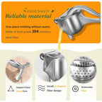 LsCook Aluminum Detachable Manual Juicer Lemon Watermelon Orange Fruit Juicer, Silver