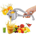 LsCook Aluminum Detachable Manual Juicer Lemon Watermelon Orange Fruit Juicer, Silver Silver