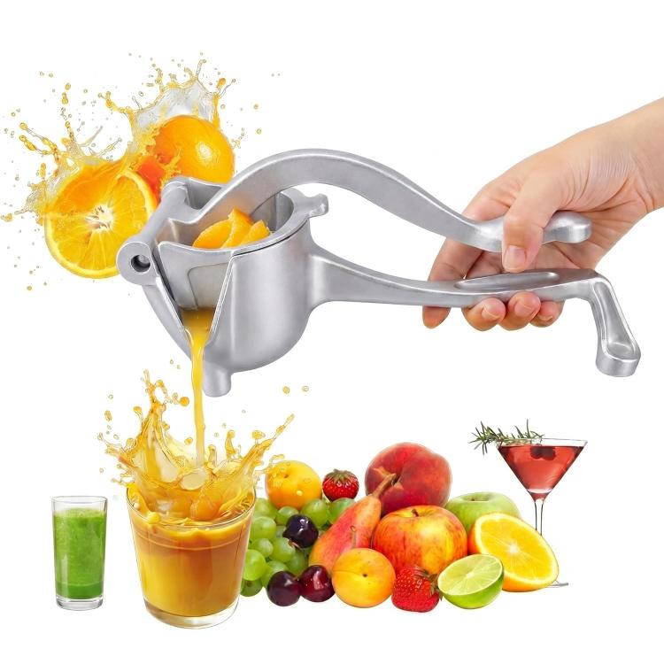 LsCook Aluminum Detachable Manual Juicer Lemon Watermelon Orange Fruit Juicer, Silver Silver