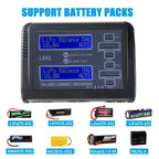 HTRC C240 Balanced Lithium Battery Charger Remote Control Airplane Toy Charger, EU Plug