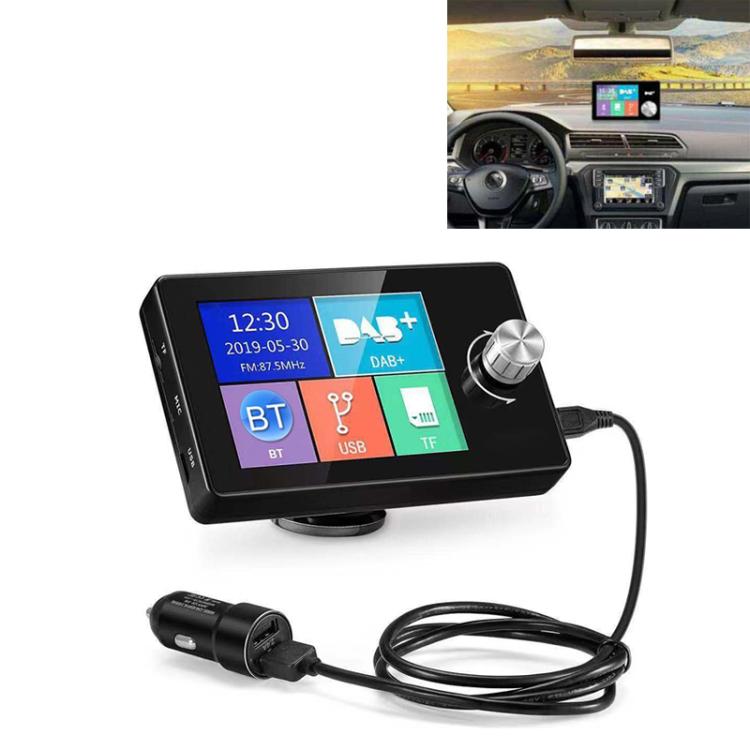 2.8 inch Car DAB+Digital Broadcasting Colorful Screen Receiver FM Forwarding AUX Output, 2.8 inch – Bluetooth, TPU 2.8 inch