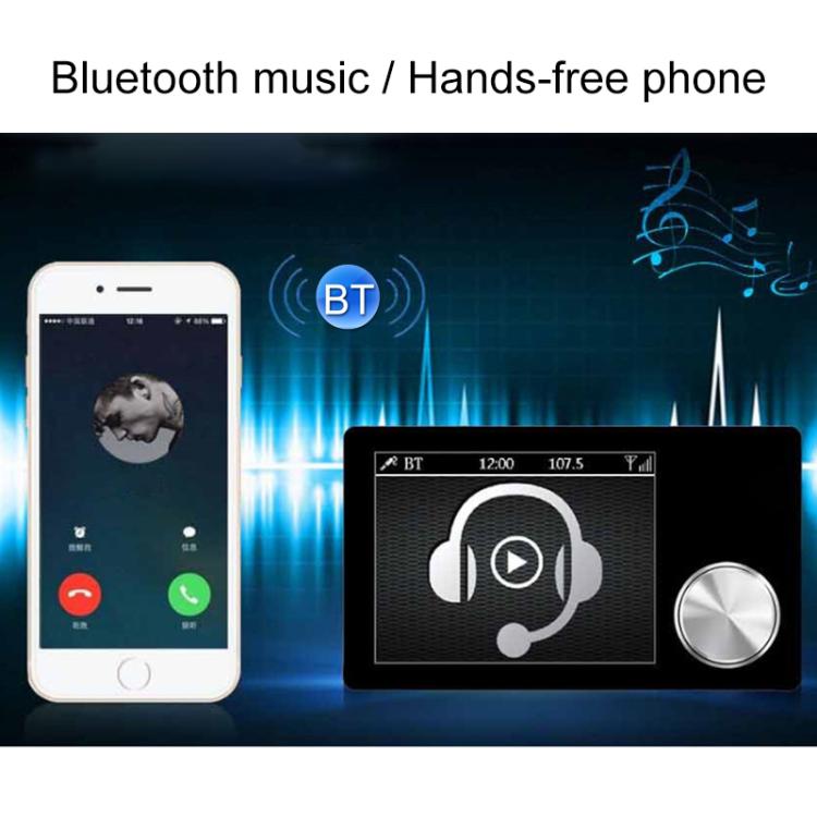 2.8 inch Car DAB+Digital Broadcasting Colorful Screen Receiver FM Forwarding AUX Output, 2.8 inch – Bluetooth, TPU