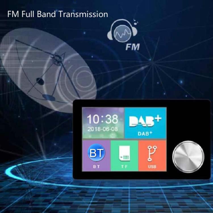 2.8 inch Car DAB+Digital Broadcasting Colorful Screen Receiver FM Forwarding AUX Output, 2.8 inch – Bluetooth, TPU