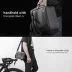 Rhinowalk Bicycle Front Handle Bag Camera Bag Waterproof 7.5 inch Large Touch Screen Navigation Mobile Phone Bag Bicycle Bag, Dark Gray, Carbon Fiber Black Green, Matt Full Black, Matt Black Green