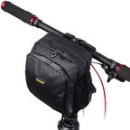 Rhinowalk Bicycle Front Bag Waterproof Handlebar Bag Folding Bike Front Bag Large Capacity Riding Bag, Matt Black, Carbon Fiber Pattern Matt Black