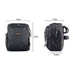 Rhinowalk Bicycle Front Bag Waterproof Handlebar Bag Folding Bike Front Bag Large Capacity Riding Bag, Matt Black, Carbon Fiber Pattern