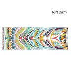 Portable Printed Non-slip Environmental Protection Yoga Mat Drape, Size: 185 x 63cm, Practitioner, Tibetan Green Lotus, Huilongqing, Mandolin, Green Lucky Elephant, Red Heart Lotus, Saint Golden Wolf, Sacred Heart Lotus, Century Lotus, Powder Bit Line ...