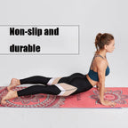 Portable Printed Non-slip Environmental Protection Yoga Mat Drape, Size: 185 x 63cm, Practitioner, Tibetan Green Lotus, Huilongqing, Mandolin, Green Lucky Elephant, Red Heart Lotus, Saint Golden Wolf, Sacred Heart Lotus, Century Lotus, Powder Bit Line ...