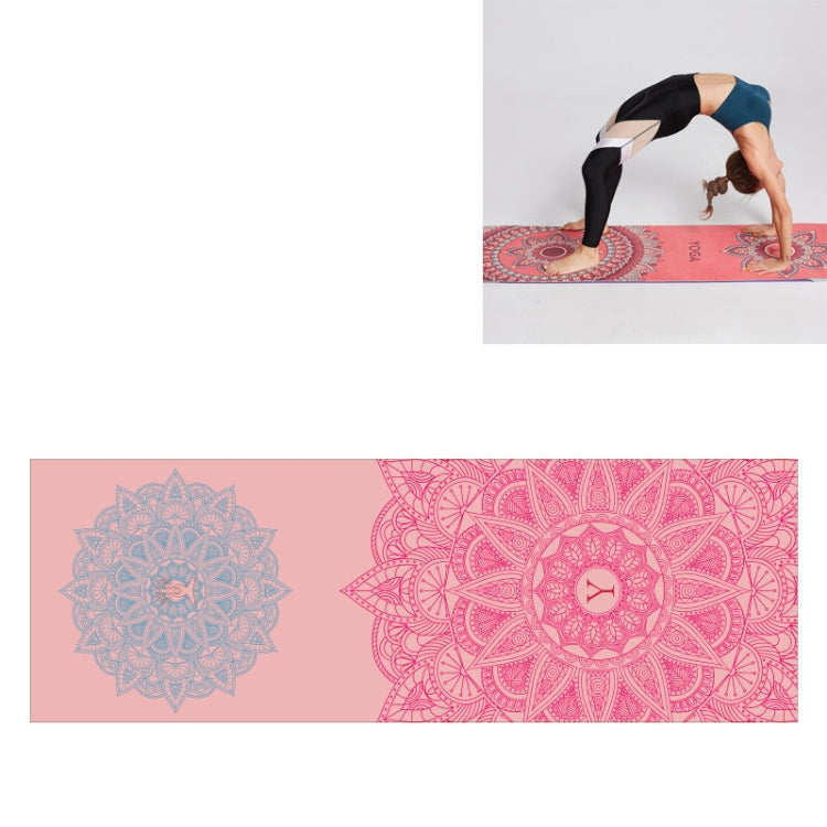Portable Printed Non-slip Environmental Protection Yoga Mat Drape, Size: 185 x 63cm, Practitioner, Tibetan Green Lotus, Huilongqing, Mandolin, Green Lucky Elephant, Red Heart Lotus, Saint Golden Wolf, Sacred Heart Lotus, Century Lotus, Powder Bit... Saint Serene