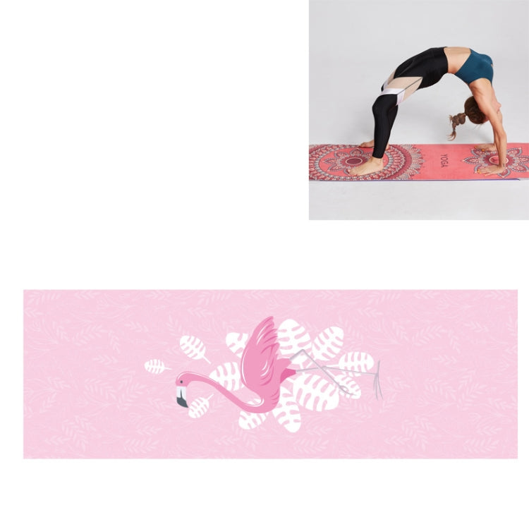 Portable Printed Non-slip Environmental Protection Yoga Mat Drape, Size: 185 x 63cm, Practitioner, Tibetan Green Lotus, Huilongqing, Mandolin, Green Lucky Elephant, Red Heart Lotus, Saint Golden Wolf, Sacred Heart Lotus, Century Lotus, Powder Bit... Flower Crane
