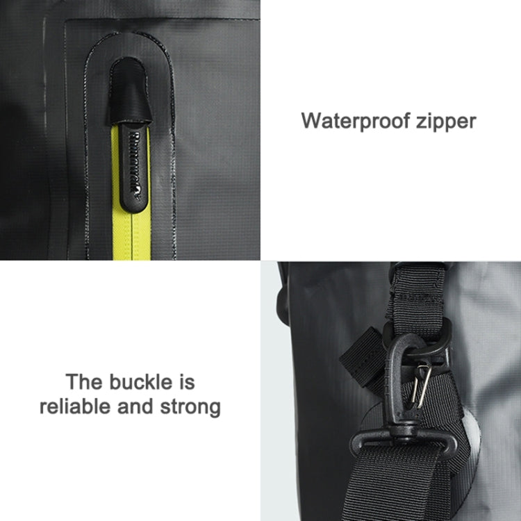 Rhinowalk Bicycle Backpack Full Waterproof Shelf Bag 25L Unilateral Frame Bag Long-distance Travel Bicycle Bag, Black Green, Full Black – Waterproof, Wear-resistant