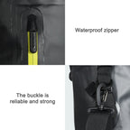 Rhinowalk Bicycle Backpack Full Waterproof Shelf Bag 25L Unilateral Frame Bag Long-distance Travel Bicycle Bag, Black Green, Full Black – Waterproof, Wear-resistant