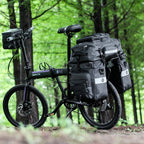Rhinowalk Three-in-one Multifunctional Bicycle Rear Shelf Pannier Waterproof Long-distance Equipment, Full Black, Black Green Full Black