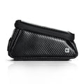 Rhinowalk Bicycle Front Tube Bag Waterproof Mobile Phone Touch Screen Multi-function Bicycle Handlebar Bag, Carbon Fiber Black, Matt Black Carbon Fiber Black