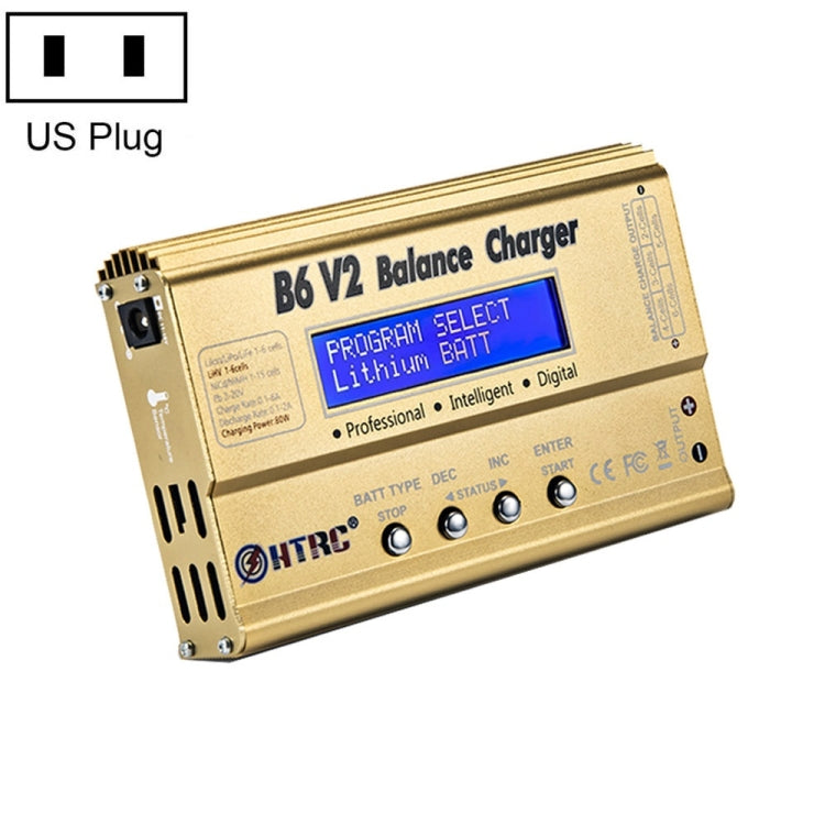HTRC B6 V2 Model Airplane Charger Smart Balance Charger,, US Plug, EU Plug, UK Plug, AU Plug US Plug