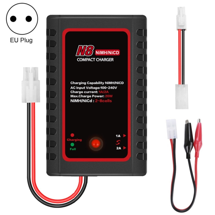 HTRC N8 Ni-MH Ni-Cr Battery Charger Smart Balance Charger,, EU Plug, US Plug, UK Plug EU Plug
