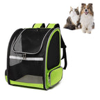 Full Net Breathable Pet Backpack For Easy Going Out Pet Backpack, Green, Black, Orange, Gray Green