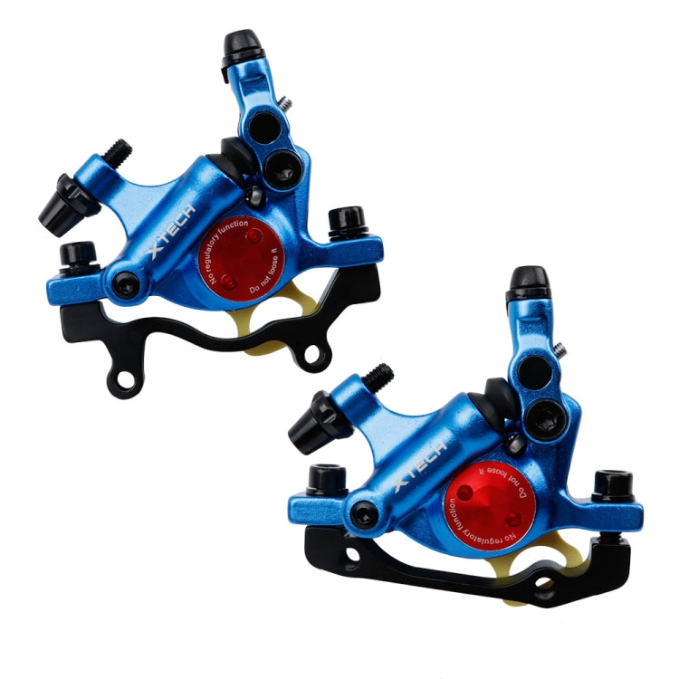 ZOOM HB100 Mountain Bike Hydraulic Brake Caliper Folding Bike Cable Pull Hydraulic Disc Brake Caliper, Front, Rear, Front and Rear – Aluminum Alloy Front and Rear Blue