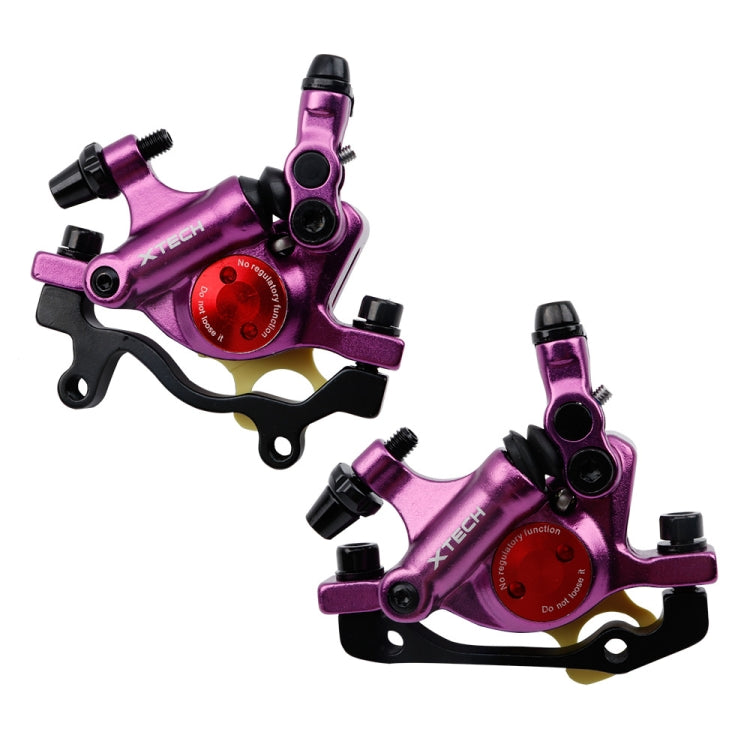 ZOOM HB100 Mountain Bike Hydraulic Brake Caliper Folding Bike Cable Pull Hydraulic Disc Brake Caliper, Front, Rear, Front and Rear – Aluminum Alloy Front and Rear Purple