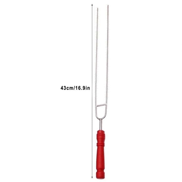 Stainless Steel Barbecue Skewers Barbecue Fork U-shaped Barbecue Fork, Spec: 6pcs + 2 Sweeps, 6 PCS, 4 PCS – Durable Build, Easy to Use