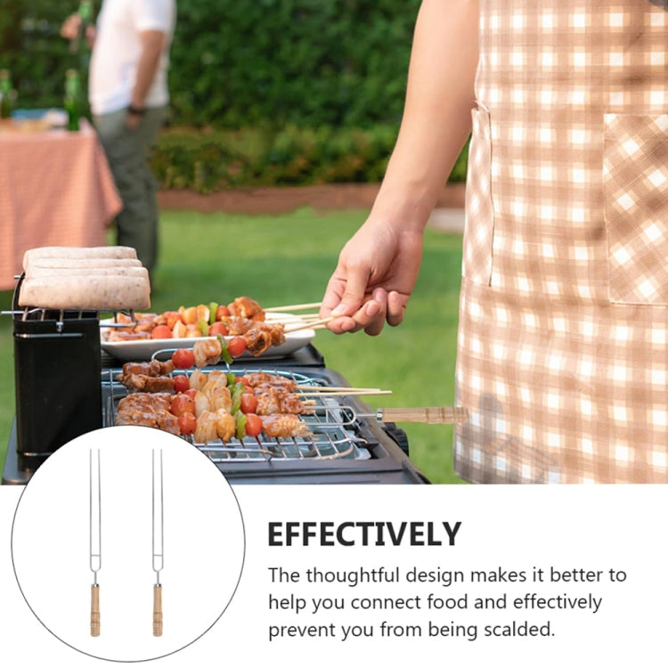 Stainless Steel Barbecue Skewers Barbecue Fork U-shaped Barbecue Fork, Spec: 6pcs + 2 Sweeps, 6 PCS, 4 PCS – Durable Build, Easy to Use