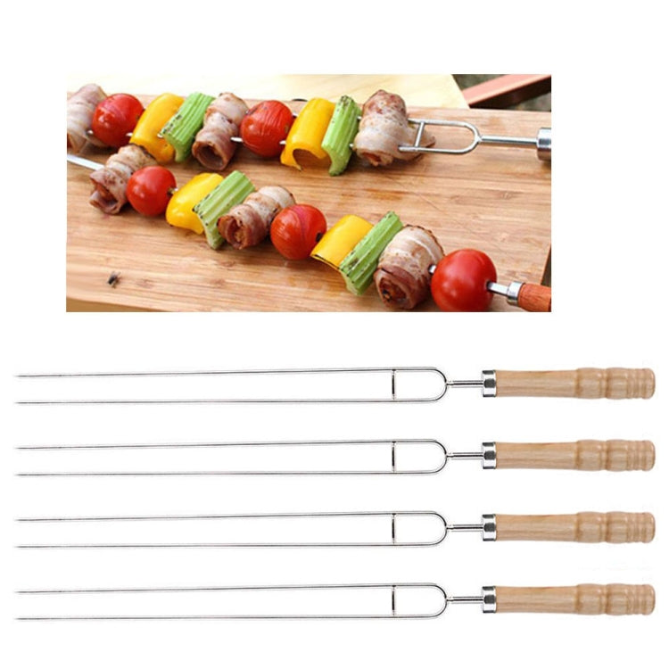 Stainless Steel Barbecue Skewers Barbecue Fork U-shaped Barbecue Fork, Spec: 6pcs + 2 Sweeps, 6 PCS, 4 PCS – Durable Build, Easy to Use