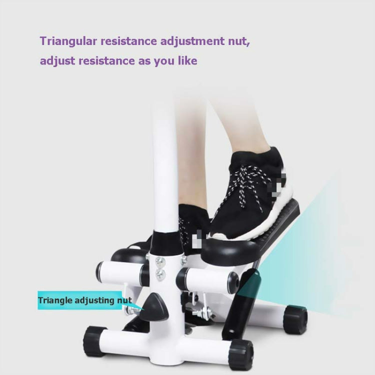 Household Mute Armrest Fitness Equipment Multifunctional Hydraulic Stepper, with Drawstring and Carpet, with Drawstring, Basic
