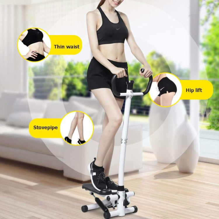 Household Mute Armrest Fitness Equipment Multifunctional Hydraulic Stepper, with Drawstring and Carpet, with Drawstring, Basic