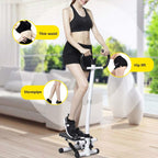 Household Mute Armrest Fitness Equipment Multifunctional Hydraulic Stepper, with Drawstring and Carpet, with Drawstring, Basic