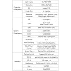 P11 854x480 DLP Mini Smart Projector With Infrared Remote Control, Android 9.0, 2GB+16GB, Support 2.4G/5G WiFi, Bluetooth, TF Card