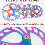 IIIPRO Floating Disc Road Mountain Bike Six Nail Disc Brake Disc, 140mm, 160mm, 180mm, 203mm