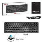 Ajazz K680T Mini USB Wired Dual-mode Charging 68-keys Laptop Bluetooth Mechanical Keyboard, Cable Length: 1.6m, Green Shaft, Black Shaft, Tea Shaft – Bluetooth
