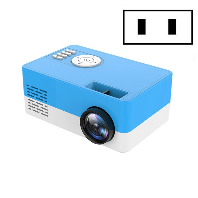 S261/J16 Home Mini HD 1080P Portable LED Projector, Support TF Card / AV / U Disk, US Plug, EU Plug, UK Plug, AU Plug – Durable Build, Easy to Use US Plug Blue White
