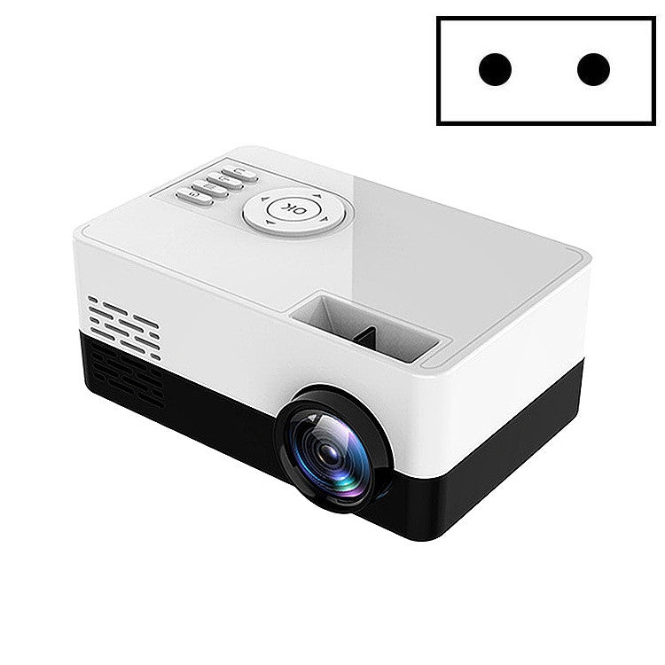 S261/J16 Home Mini HD 1080P Portable LED Projector, Support TF Card / AV / U Disk, US Plug, EU Plug, UK Plug, AU Plug – Durable Build, Easy to Use EU Plug White Black