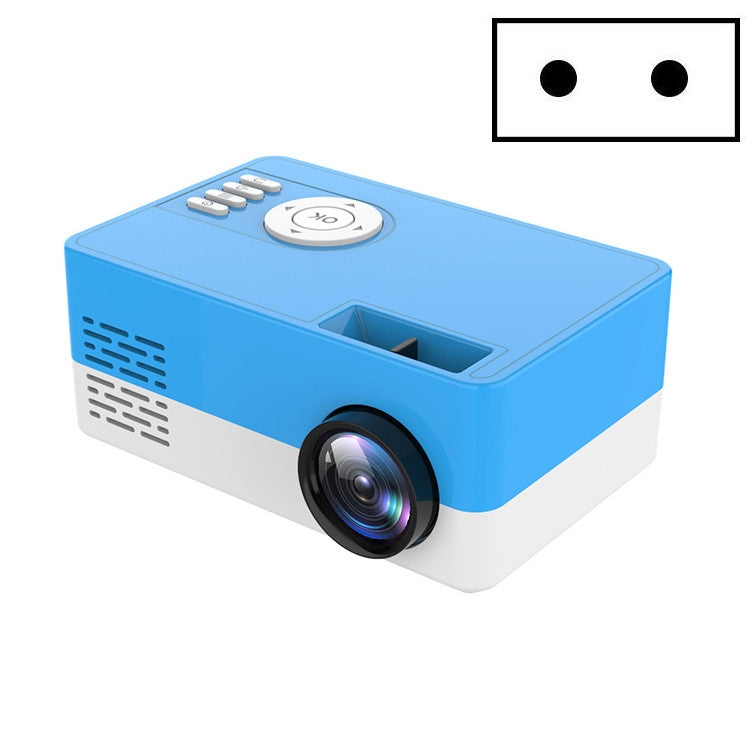 S261/J16 Home Mini HD 1080P Portable LED Projector, Support TF Card / AV / U Disk, US Plug, EU Plug, UK Plug, AU Plug – Durable Build, Easy to Use EU Plug Blue White