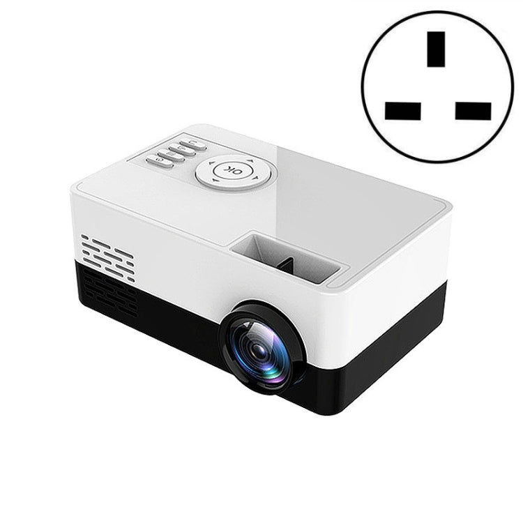 S261/J16 Home Mini HD 1080P Portable LED Projector, Support TF Card / AV / U Disk, US Plug, EU Plug, UK Plug, AU Plug – Durable Build, Easy to Use UK Plug White Black