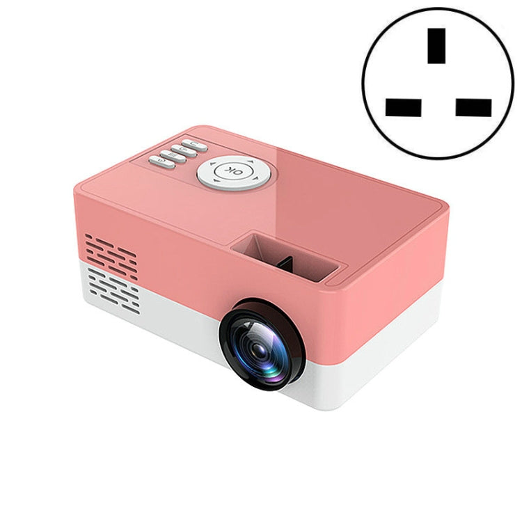 S261/J16 Home Mini HD 1080P Portable LED Projector, Support TF Card / AV / U Disk, US Plug, EU Plug, UK Plug, AU Plug – Durable Build, Easy to Use UK Plug Pink White